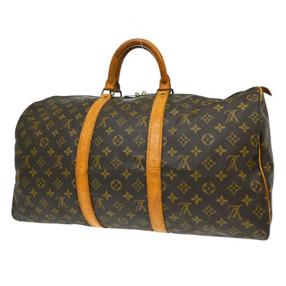 Louis Vuitton Keepall Bag Monogram Canvas Brown Canvas Travel Bag Bag (   )