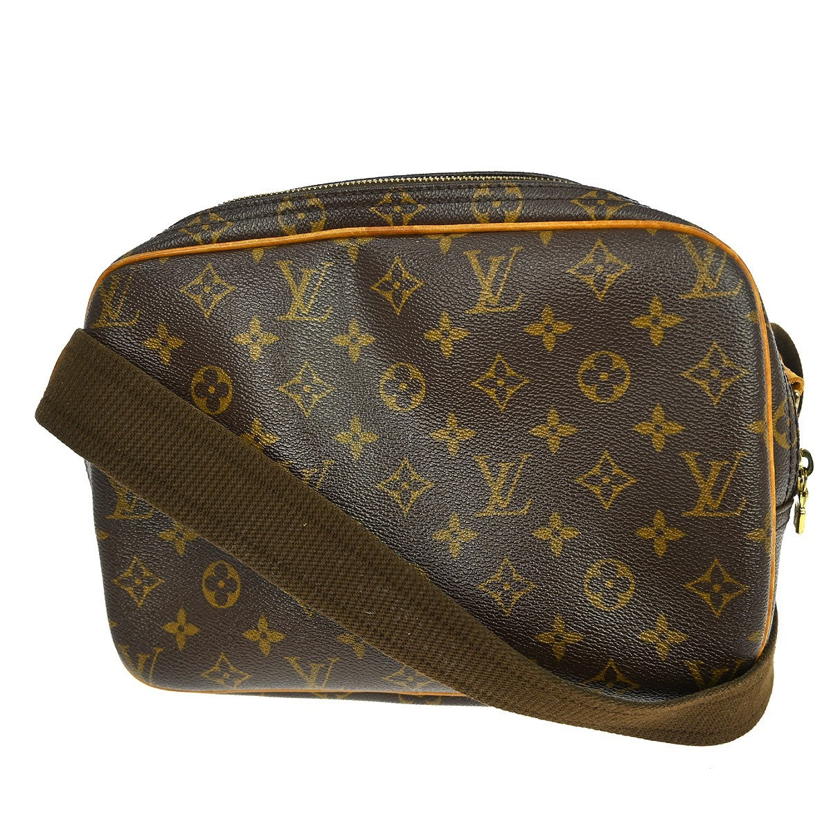 Louis Vuitton Reporter Bag Monogram Canvas Brown Canvas Shoulder Bag Bag (   )