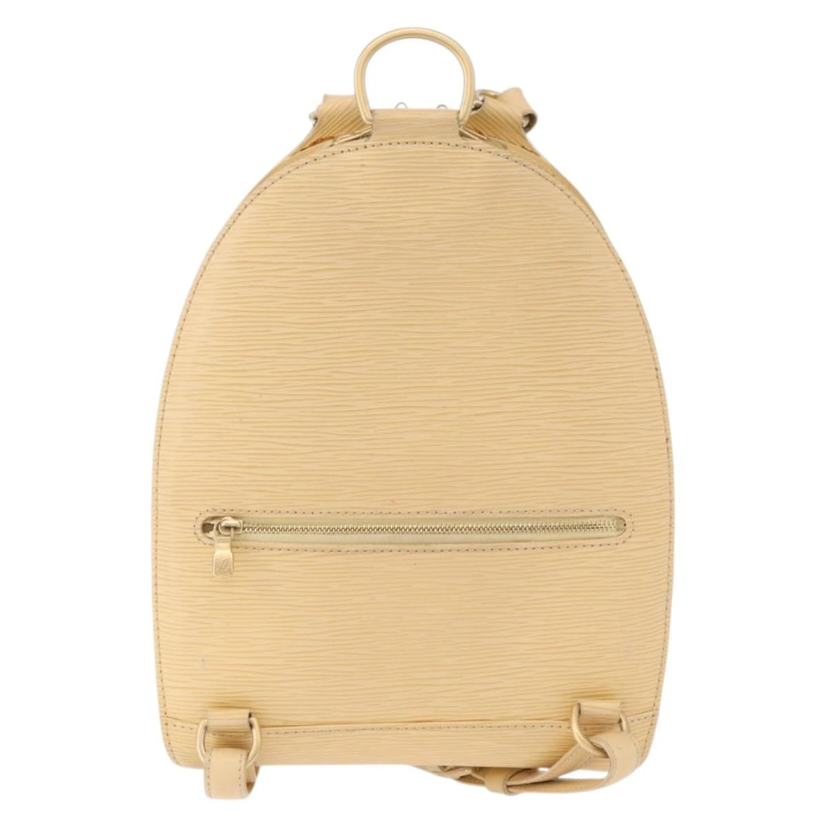 Louis Vuitton Mabillon Backpack Epi Leather Beige Leather Backpack Bag (   )
