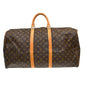 Louis Vuitton Keepall Bag Monogram Canvas Brown Canvas Travel Bag Bag (   )