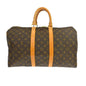 Louis Vuitton Keepall Bag Monogram Canvas Brown Canvas Travel Bag Bag (   )