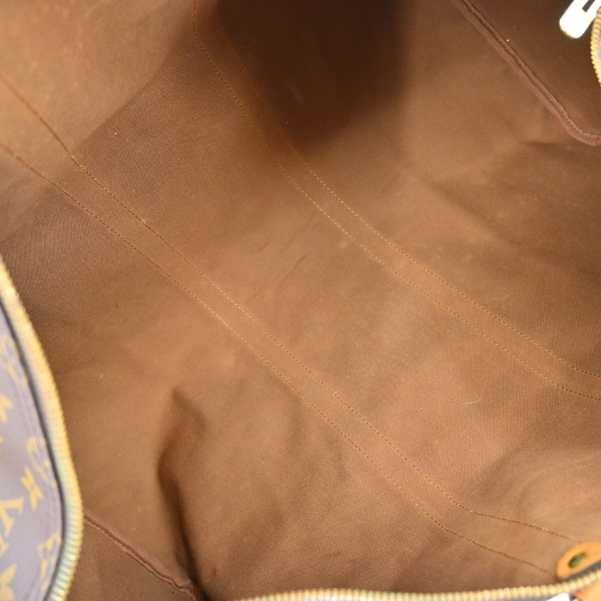 Louis Vuitton Keepall Bag Monogram Canvas Brown Canvas Travel Bag Bag (   )