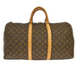 Louis Vuitton Keepall Bag Monogram Canvas Brown Canvas Travel Bag Bag (   )