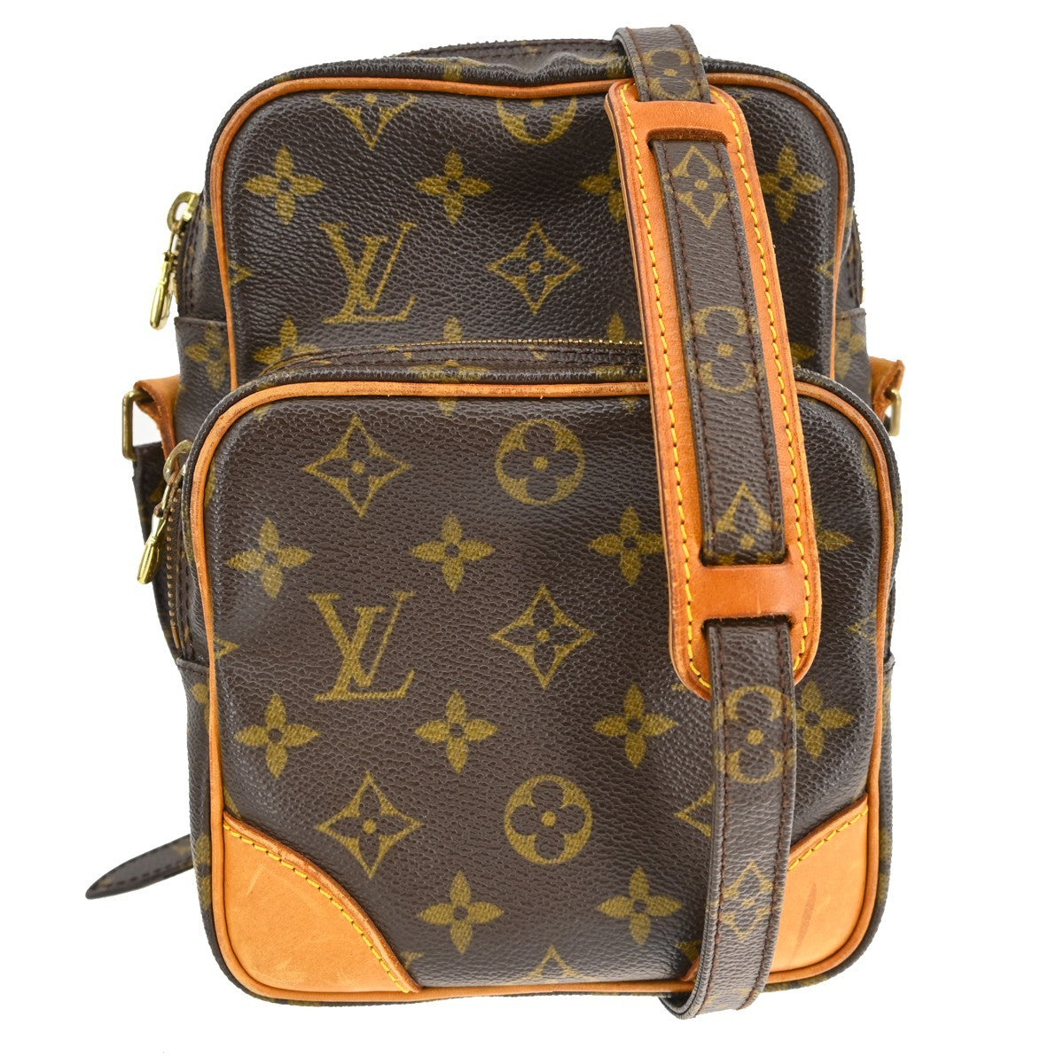 Louis Vuitton Amazone Bag Monogram Canvas Brown Canvas Shoulder Bag Bag (   )