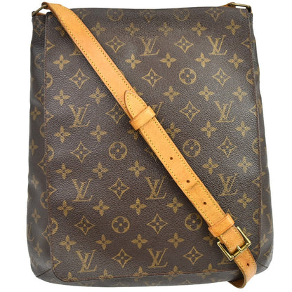 Louis Vuitton Musette Handbag Monogram Canvas Brown Canvas Shoulder Bag Bag (   )