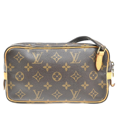 Louis Vuitton Pochette Marly Bandouliere Bag Monogram Canvas Brown Leather Shoulder Bag Bag (   )