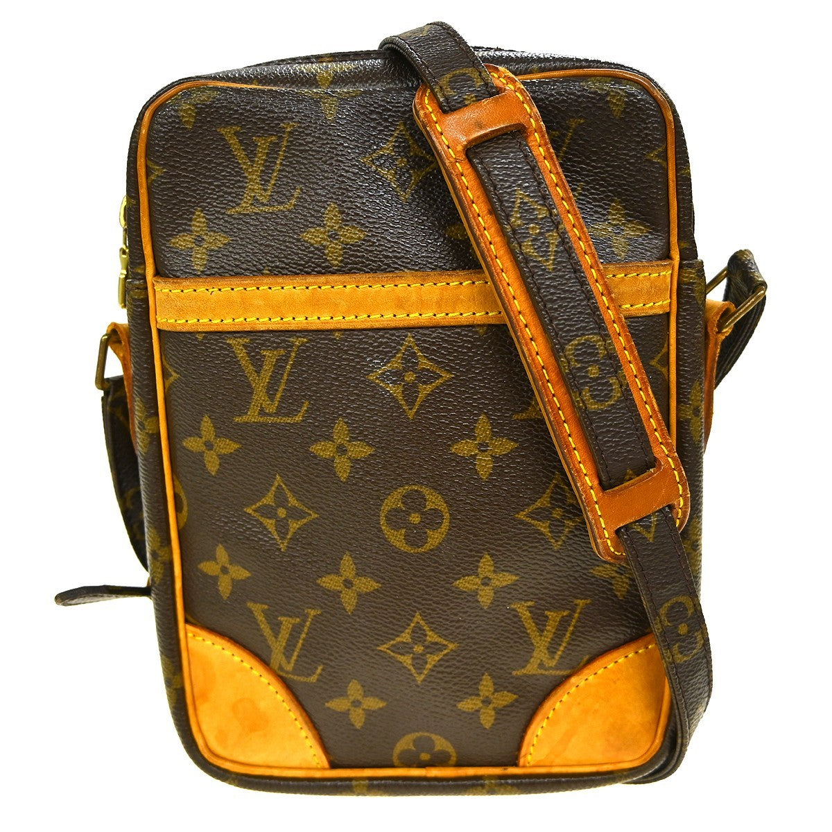 Louis Vuitton Danube Handbag Monogram Canvas Brown Canvas Shoulder Bag Bag (   )