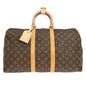 Louis Vuitton Keepall Bag Monogram Canvas Brown Canvas Travel Bag Bag (   )