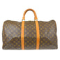 Louis Vuitton Keepall Bag Monogram Canvas Brown Canvas Travel Bag Bag (   )