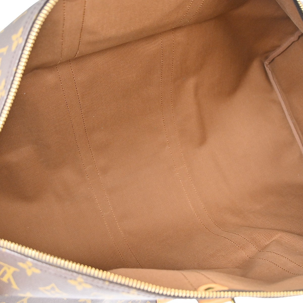 Louis Vuitton Keepall Bag Monogram Canvas Brown Canvas Travel Bag Bag (   )