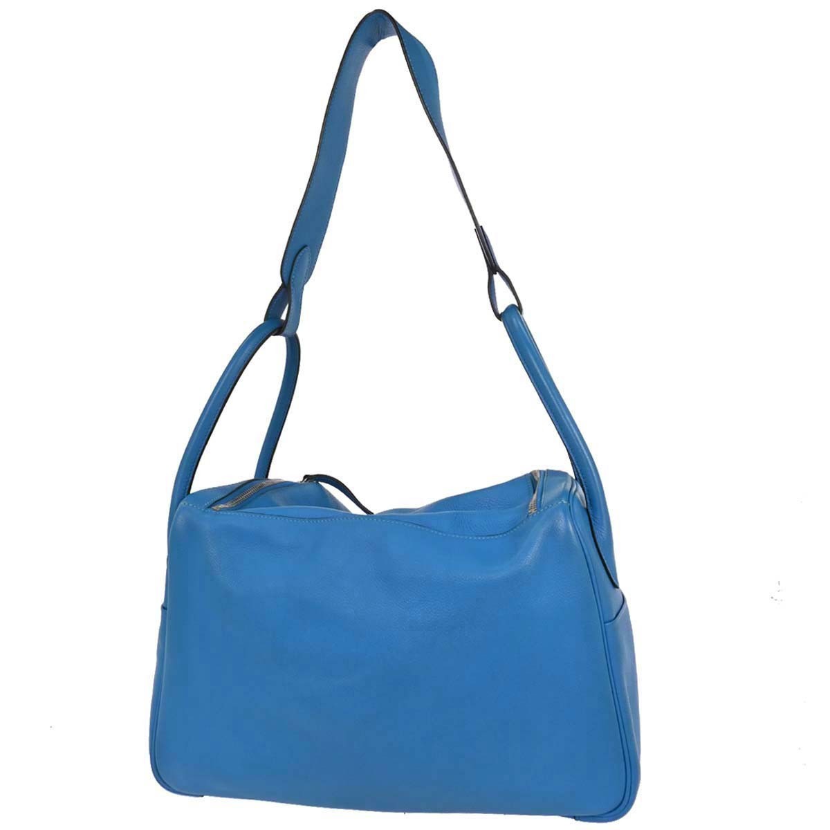 Hermes Lindy Bag Evercolor Blue Leather Shoulder Bag Bag (   )