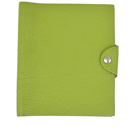 Hermes Ulysse Agenda Cover Leather Green Leather Wallets Accessory (   )
