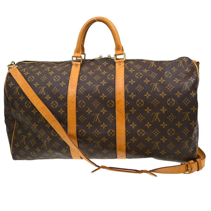 Louis Vuitton Keepall Bandouliere Bag Monogram Canvas Brown Canvas Travel Bag Bag (   )