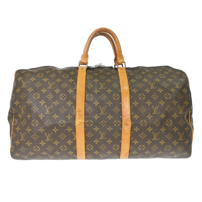 Louis Vuitton Keepall Bag Monogram Canvas Brown Canvas Travel Bag Bag (   )