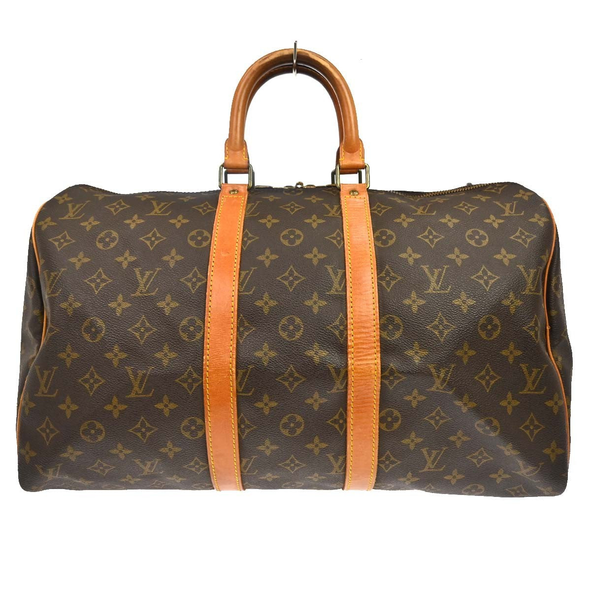 Louis Vuitton Keepall Bag Monogram Canvas Brown Canvas Travel Bag Bag (   )