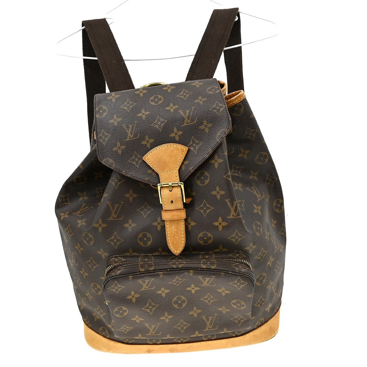 Louis Vuitton Vintage Montsouris Backpack Monogram Canvas Brown Canvas Backpack Bag (   )