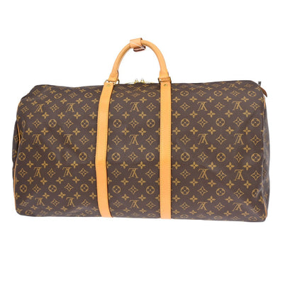 Louis Vuitton Keepall Bag Monogram Canvas Brown Canvas Travel Bag Bag (   )