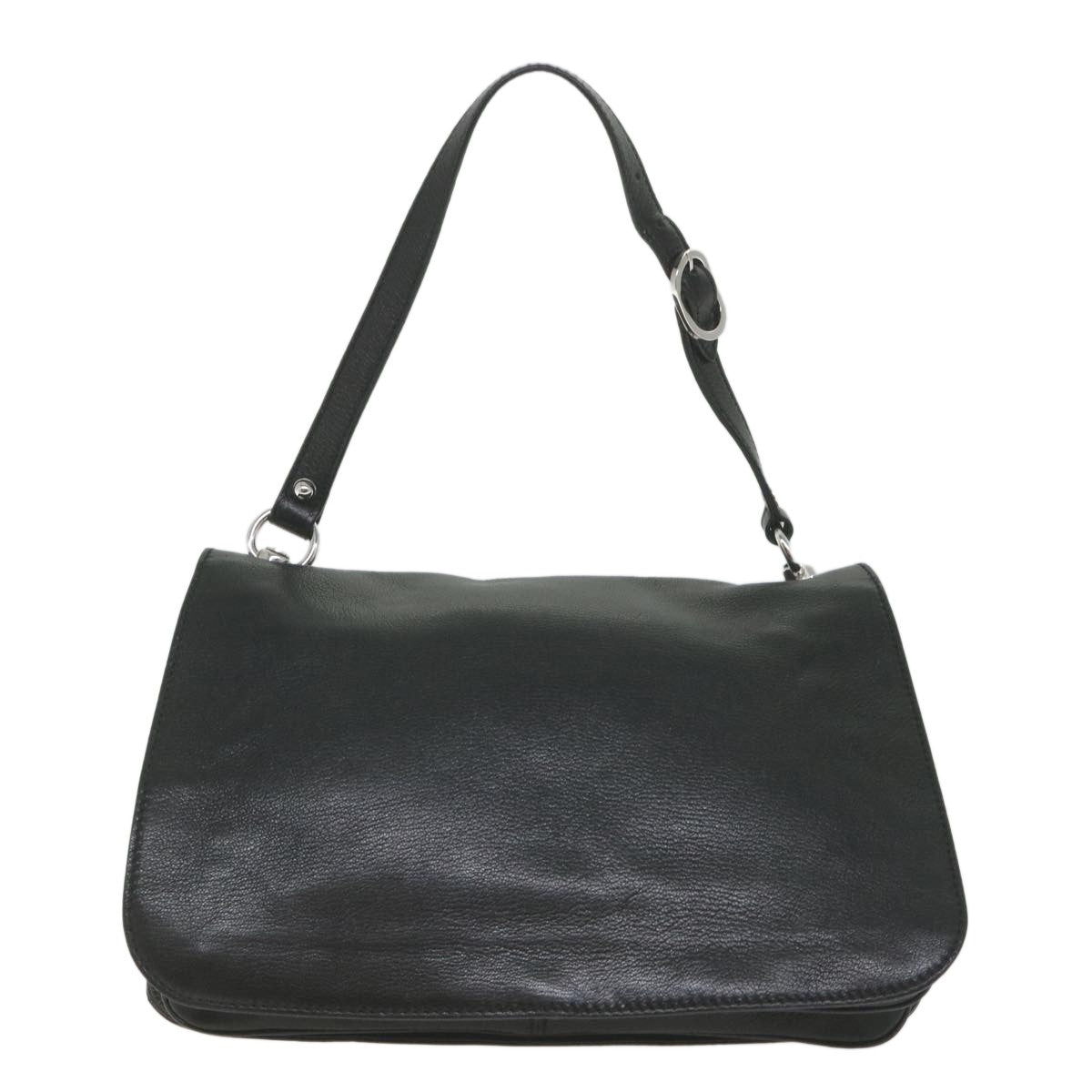 Gucci Blondie Flap Bag Leather Black Leather Shoulder Bag Bag (   )