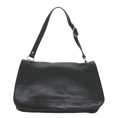 Gucci Blondie Flap Bag Leather Black Leather Shoulder Bag Bag (   )