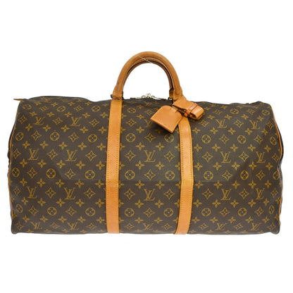 Louis Vuitton Keepall Bag Monogram Canvas Brown Canvas Travel Bag Bag (   )