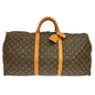 Louis Vuitton Keepall Bag Monogram Canvas Brown Canvas Travel Bag Bag (   )