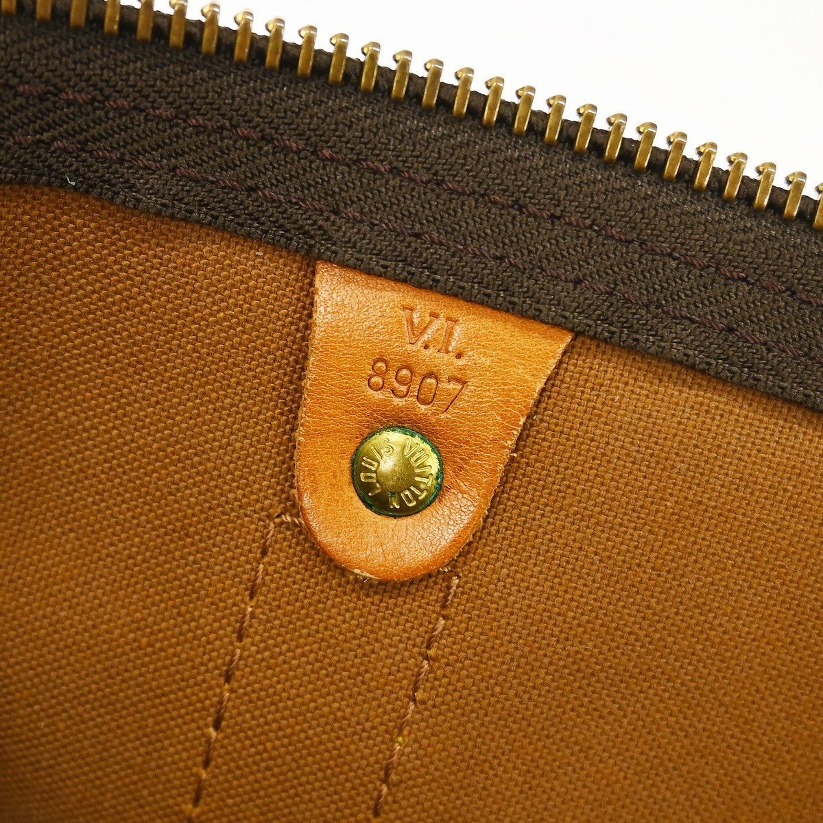 Louis Vuitton Keepall Bag Monogram Canvas Brown Canvas Travel Bag Bag (   )