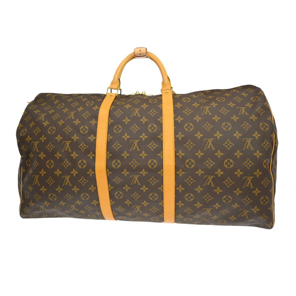 Louis Vuitton Keepall Bag Monogram Canvas Brown Canvas Travel Bag Bag (   )