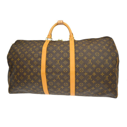 Louis Vuitton Keepall Bag Monogram Canvas Brown Canvas Travel Bag Bag (   )
