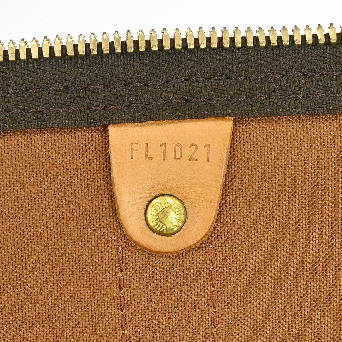 Louis Vuitton Keepall Bag Monogram Canvas Brown Canvas Travel Bag Bag (   )
