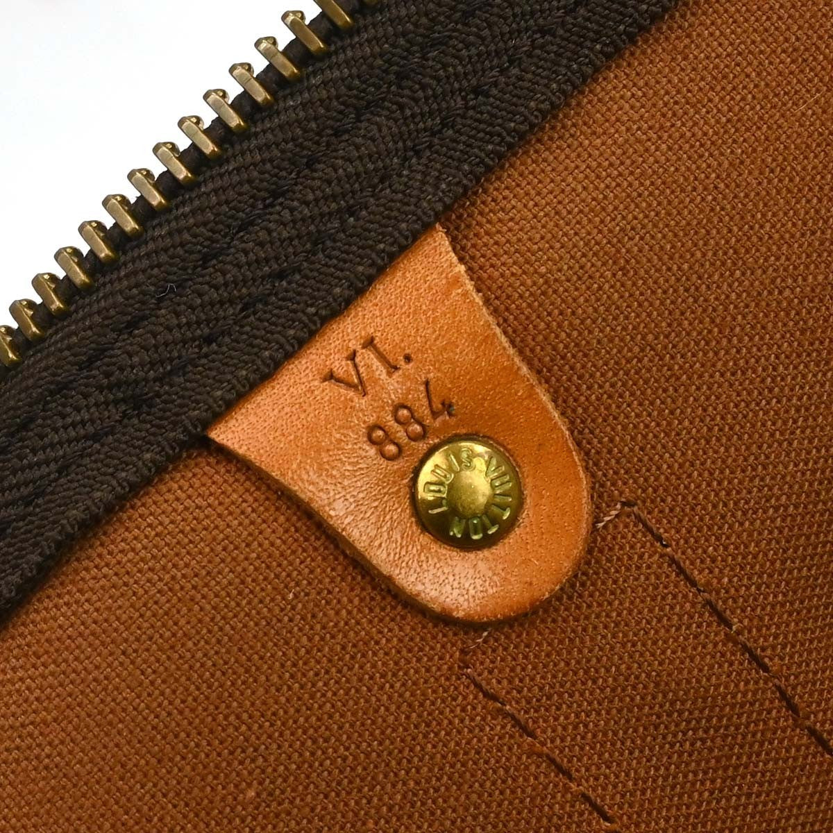Louis Vuitton Keepall Bag Monogram Canvas Brown Canvas Travel Bag Bag (   )