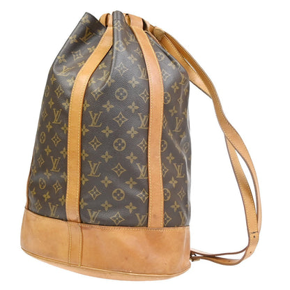 Louis Vuitton Randonnee Backpack Monogram Canvas Brown Canvas Backpack Bag (   )