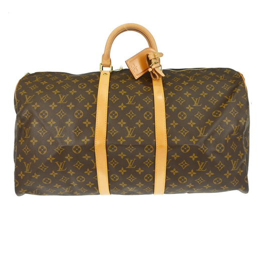 Louis Vuitton Keepall Bandouliere Bag Monogram Canvas Brown Canvas Travel Bag Bag (   )