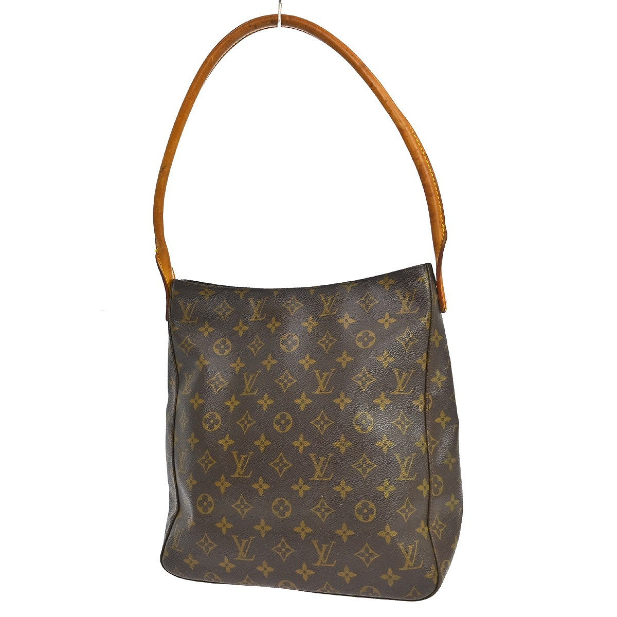 Louis Vuitton Monogram Looping Handbag Monogram Canvas Brown Canvas Shoulder Bag Bag (   )
