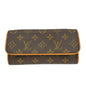 Louis Vuitton Twin Handbag Monogram Canvas Brown Canvas Clutche & Pouche Bag (   )
