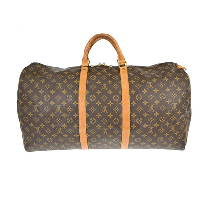 Louis Vuitton Keepall Bag Monogram Canvas Brown Canvas Travel Bag Bag (   )