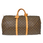 Louis Vuitton Keepall Bag Monogram Canvas Brown Canvas Travel Bag Bag (   )