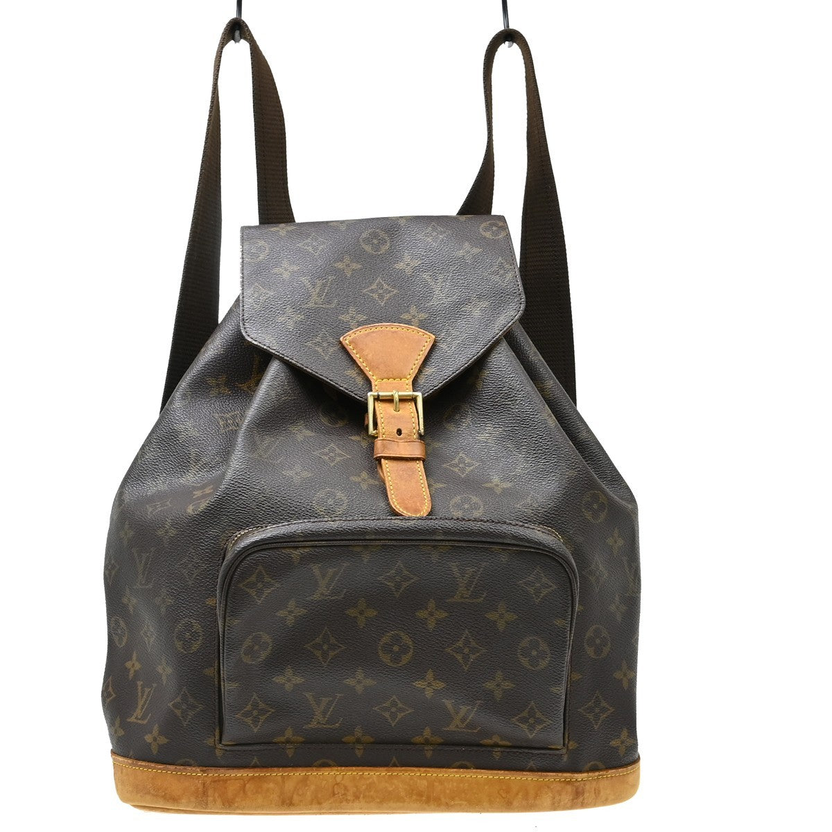 Louis Vuitton Vintage Montsouris Backpack Monogram Canvas Brown Canvas Backpack Bag (   )