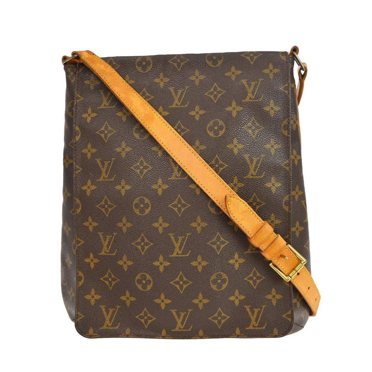 Louis Vuitton Musette Handbag Monogram Canvas Brown Canvas Shoulder Bag Bag (   )