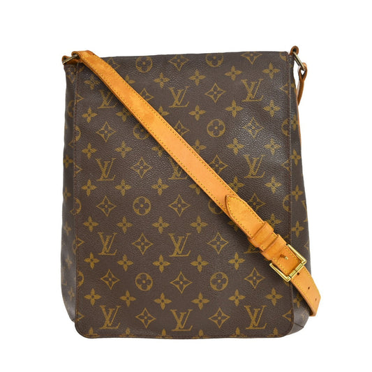 Louis Vuitton Musette Handbag Monogram Canvas Brown Canvas Shoulder Bag Bag (   )