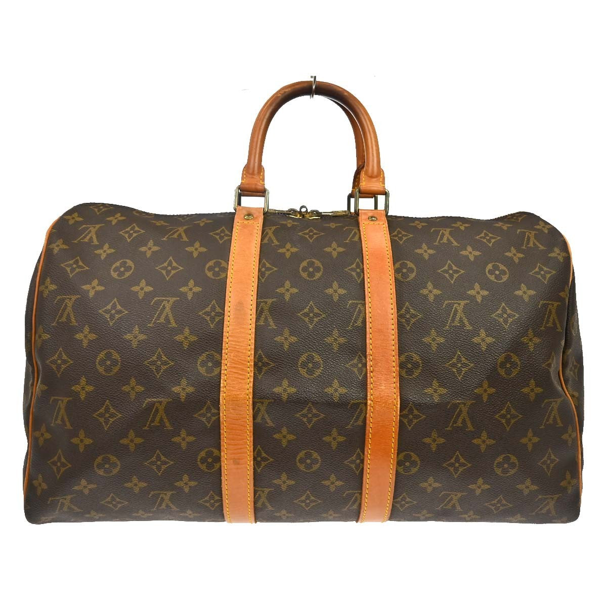 Louis Vuitton Keepall Bag Monogram Canvas Brown Canvas Travel Bag Bag (   )