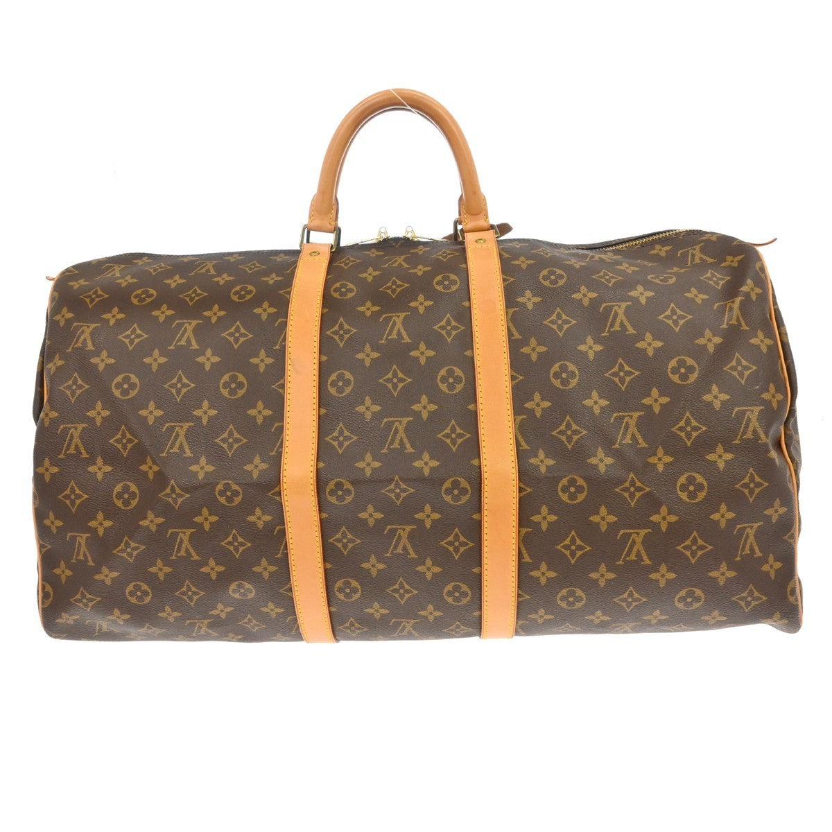 Louis Vuitton Keepall Bag Monogram Canvas Brown Canvas Travel Bag Bag (   )