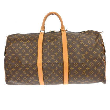 Louis Vuitton Keepall Bag Monogram Canvas Brown Canvas Travel Bag Bag (   )