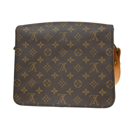 Louis Vuitton Cartouchiere Handbag Monogram Canvas Brown Canvas Shoulder Bag Bag (   )