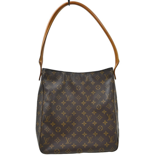 Louis Vuitton Monogram Looping Handbag Monogram Canvas Brown Canvas Shoulder Bag Bag (   )