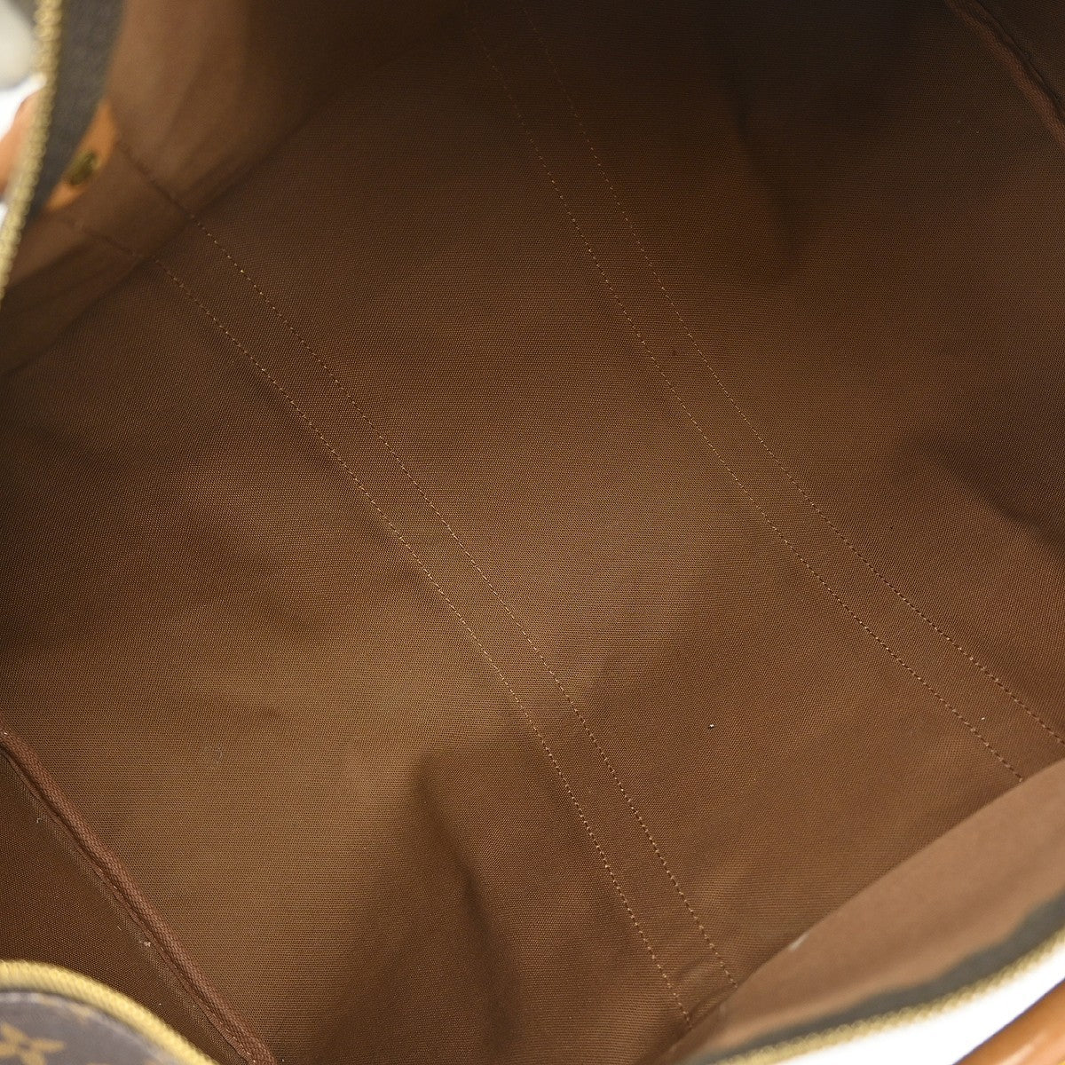 Louis Vuitton Keepall Bag Monogram Canvas Brown Canvas Travel Bag Bag (   )