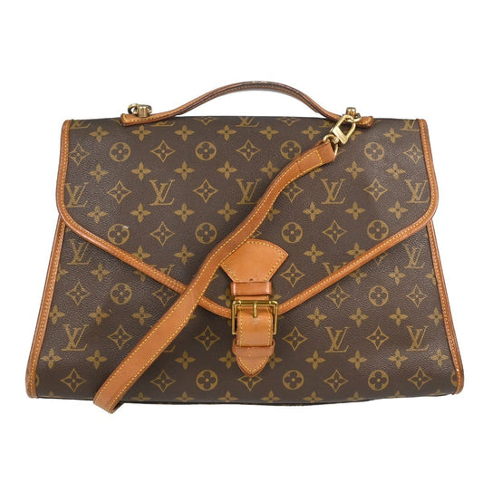 Louis Vuitton Beverly Briefcase Monogram Canvas Brown Canvas Briefcase Bag (   )