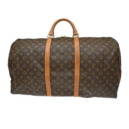 Louis Vuitton Keepall Bag Monogram Canvas Brown Canvas Travel Bag Bag (   )
