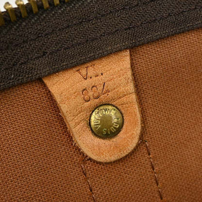 Louis Vuitton Keepall Bag Monogram Canvas Brown Canvas Travel Bag Bag (   )