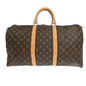 Louis Vuitton Keepall Bag Monogram Canvas Brown Canvas Travel Bag Bag (   )