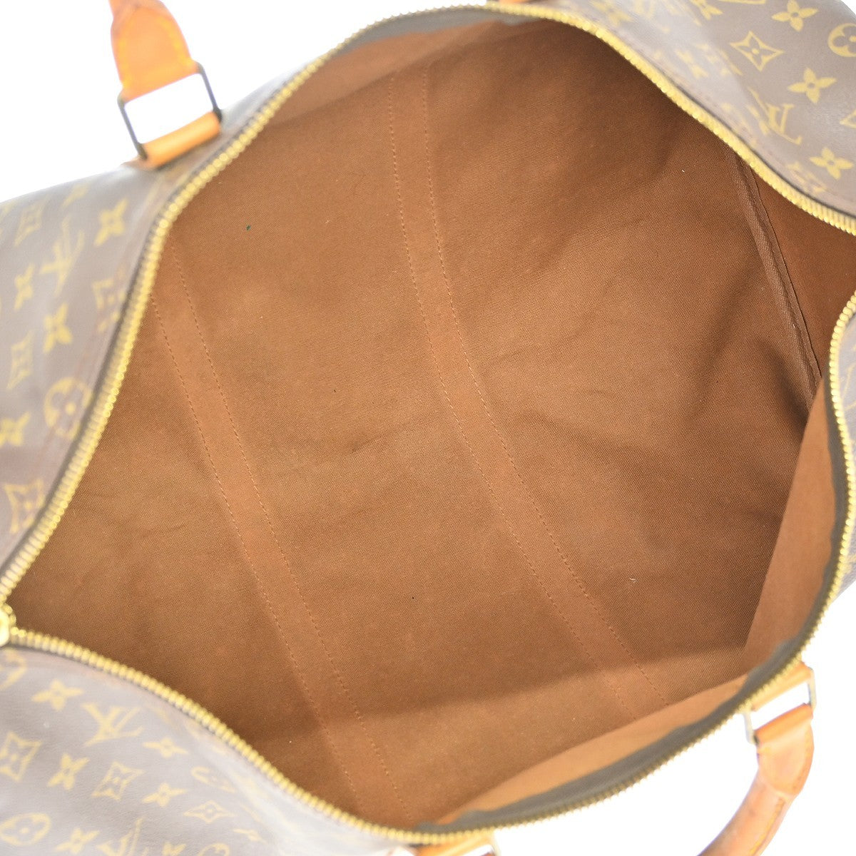 Louis Vuitton Keepall Bag Monogram Canvas Brown Canvas Travel Bag Bag (   )